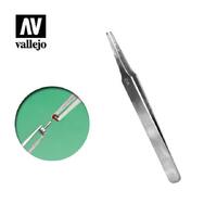 Flat Round Stainless Steel Tweezers