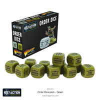 Bolt Action Order Dice - Green (12)