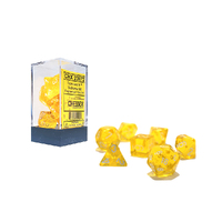 Translucent Polyhedral Yellow/White 7-Die Set