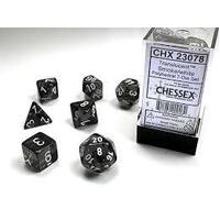 Smoke/white Translucent Polyhedral 7-Die Set