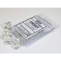 Chessex Dice Sets: Clear/white Translucent D10 Set (10)