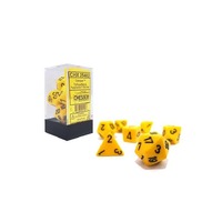 Opaque Polyhedral Yellow/black 7-Die Set