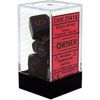 Chessex Polyhedral 7-Die Set Opaque Black/Red