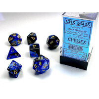 Chessex Polyhedral 7-Die Set Gemini Black-Blue/Gold