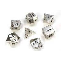 Chessex Polyhedral 7-Die Set Metal Silver