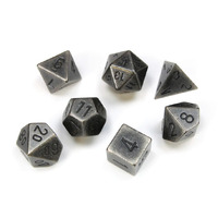 Chessex Polyhedral 7-Die Set Metal Dark Metal