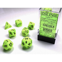 Polyhedral 7-Die Set Vortex Bright Green/Black