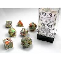 Polyhedral 7-Die Set Festive Vibrant/brown 