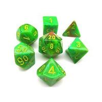 Polyhedral 7-Die Set Vortex Slime/Yellow 