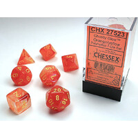 Polyhedral 7-Die Set Ghostly Glow Orange/Yellow