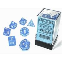 Borealis Polyhedral Sky Blue/white 7-Die Set