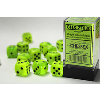 16mm D6 Dice Block Vortex Bright Green/Black 