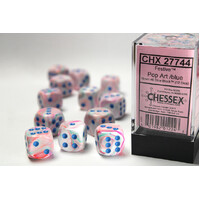 16mm D6 Dice Block Festive Pop Art/Blue 