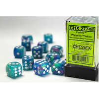 Chessex 16mm D6 Dice Block Festive Waterlily/White