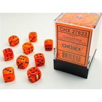 Vortex® 12mm d6 Orange/Black Dice Block™ (36 dice)