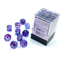 12mm D6 Dice Block Nebula Nocturnal/Blue w/Luminary 