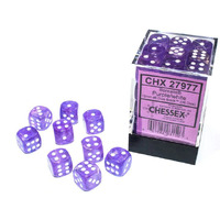 Borealis® 12mm d6 Purple/white Luminary Dice Block™ (36 dice)