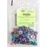 Bag of 50 Translucent Tens D10