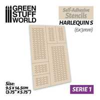 Self-Adhesive stencils - Harlequin S (6x3mm) 