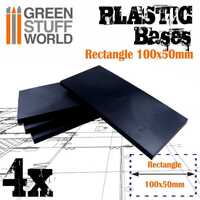 Green Stuff World Plastic Bases - Rectangle 100x50mm - PACKx4